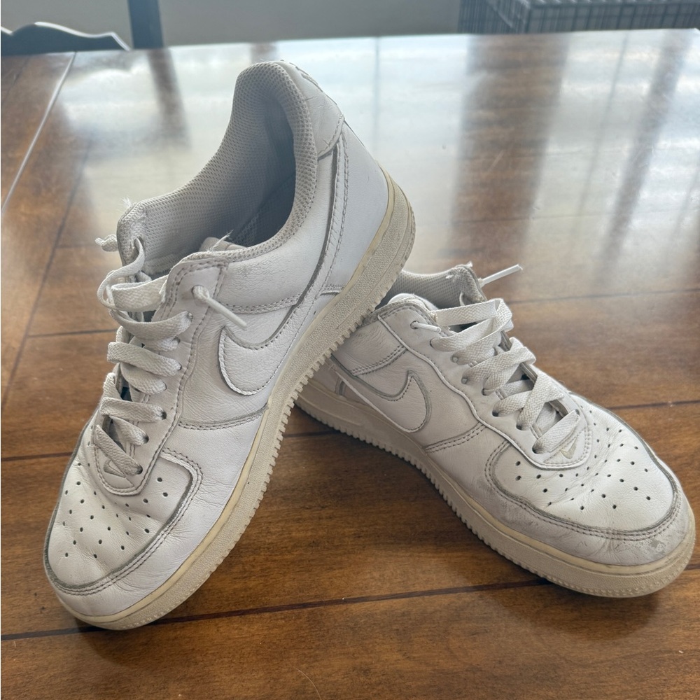 Nike White Air Force 1 Leather Sneakers